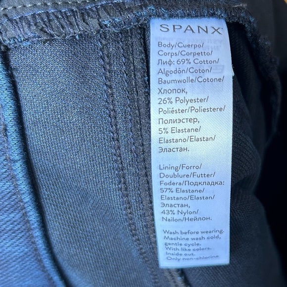 SPANX Jean-ish Ankle Leggings in Dark Navy Blue Sz S - Picture 14 of 16